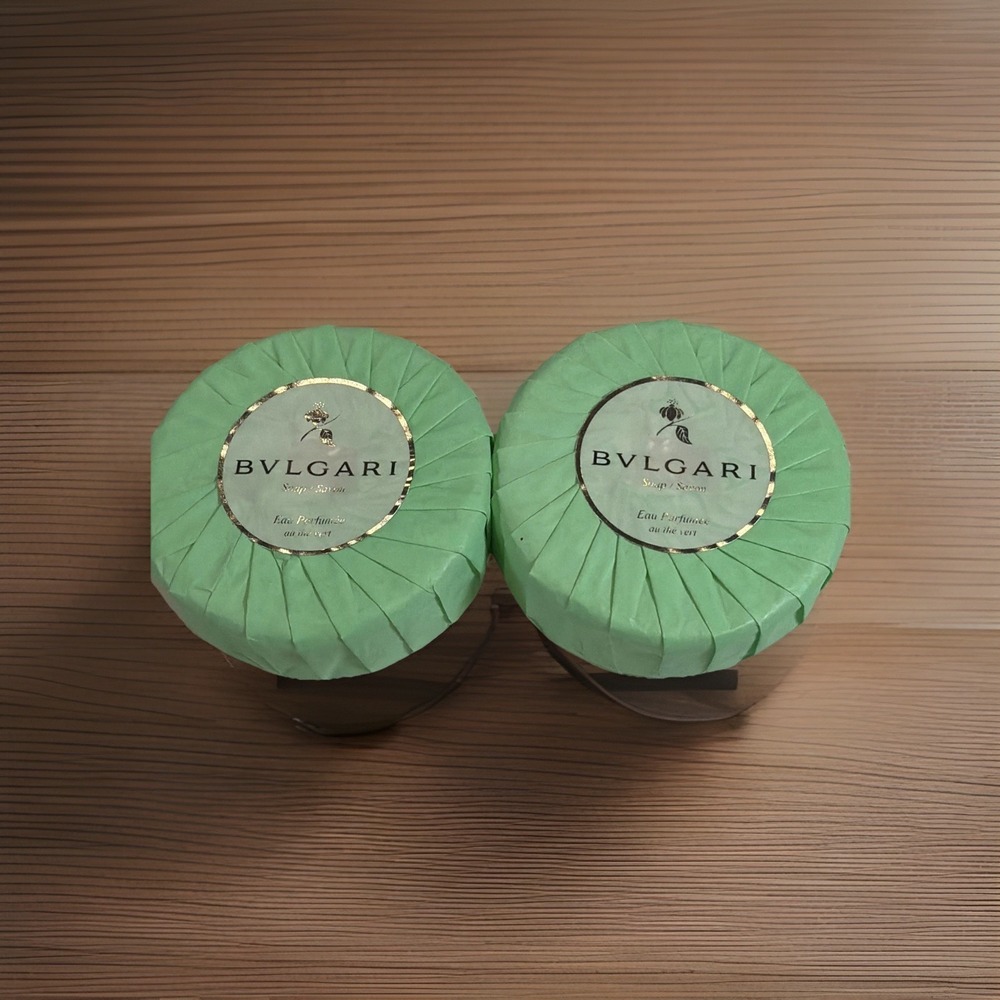 Bvlgari Au The Vert‎ Soap Net Wt. 50 g/1.76 oz. Sealed Lot of 2